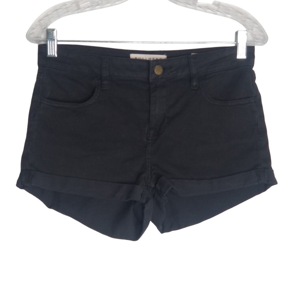 Bullhead Denim Co. Super Stretchy Shorty Shorts, Black, Size 28